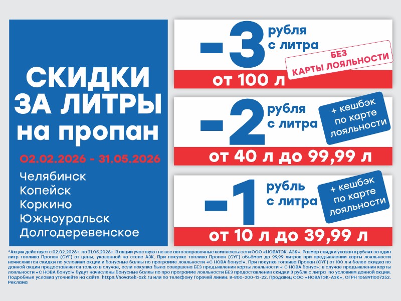 АКЦИЯ! Скидки на ГАЗ до 3 рублей с литра