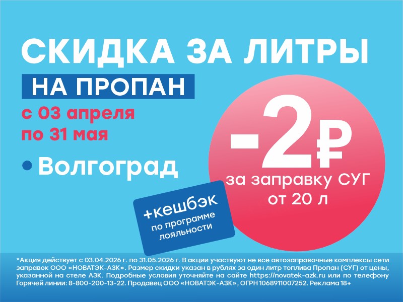 АКЦИЯ! Скидки на ГАЗ до 2 рублей с литра